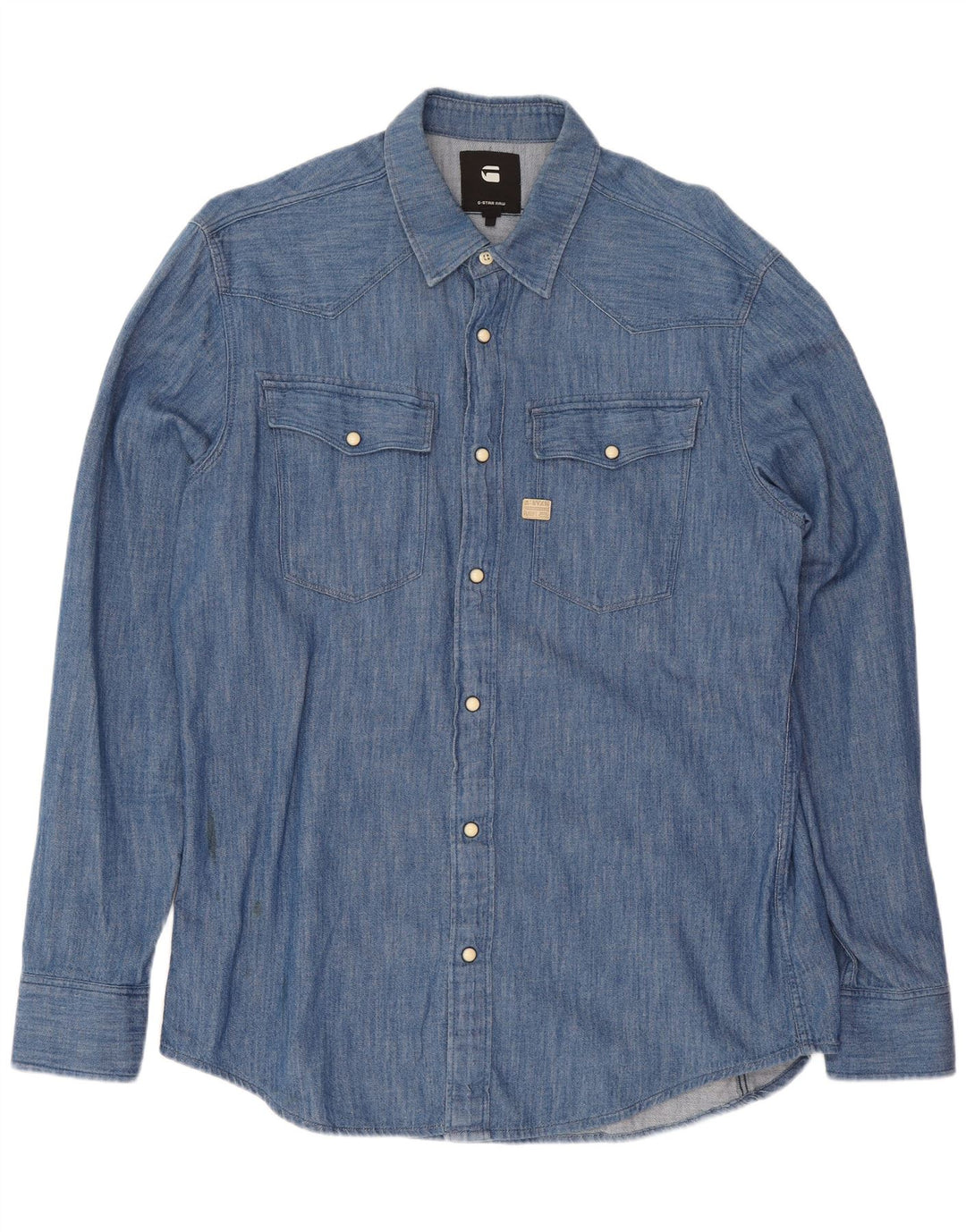 Cămașă G-Star pentru bărbați din denim, mare, albastru, bumbac