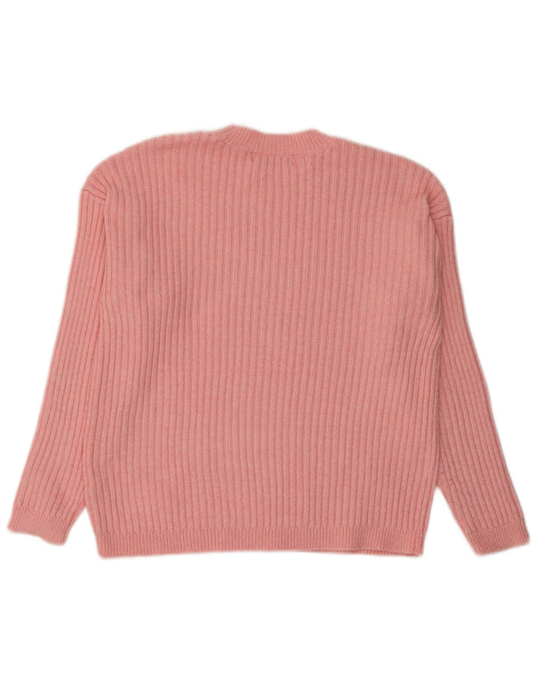 Pulover pentru femei Marks & Spencer cu decolteu triplu UK 14 Poliester roz mediu