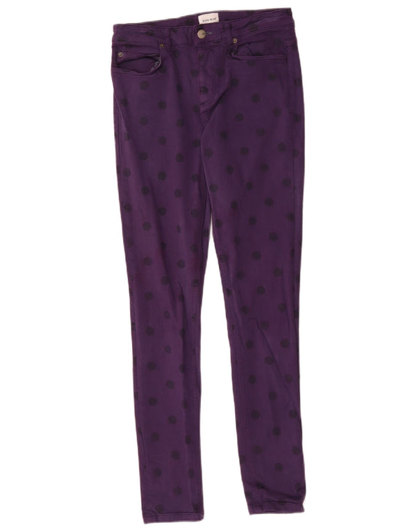 White Stuff Blugi skinny pentru femei UK 8 Small W28 L29 Purple Spotted Bumbac