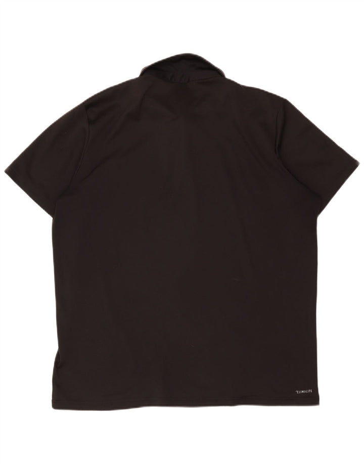 Tricou polo Adidas Climalite pentru bărbați XL, poliester negru