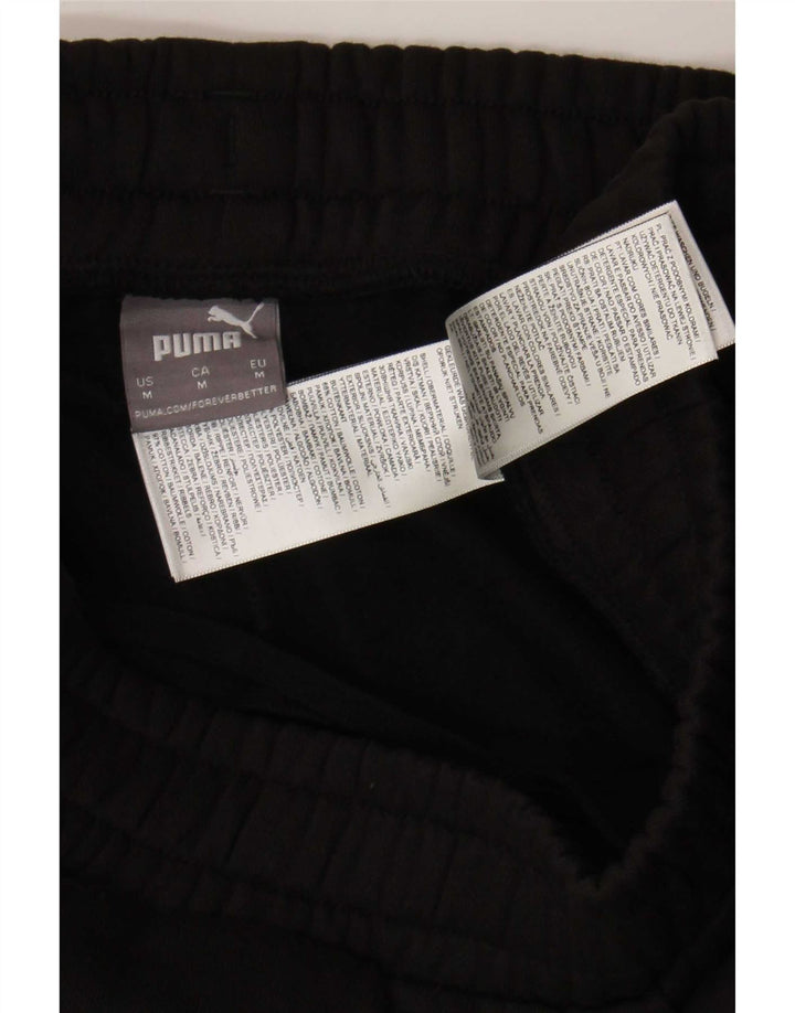 Pantaloni de trening Puma Grafic pentru bărbați Joggeri, bumbac mediu negru