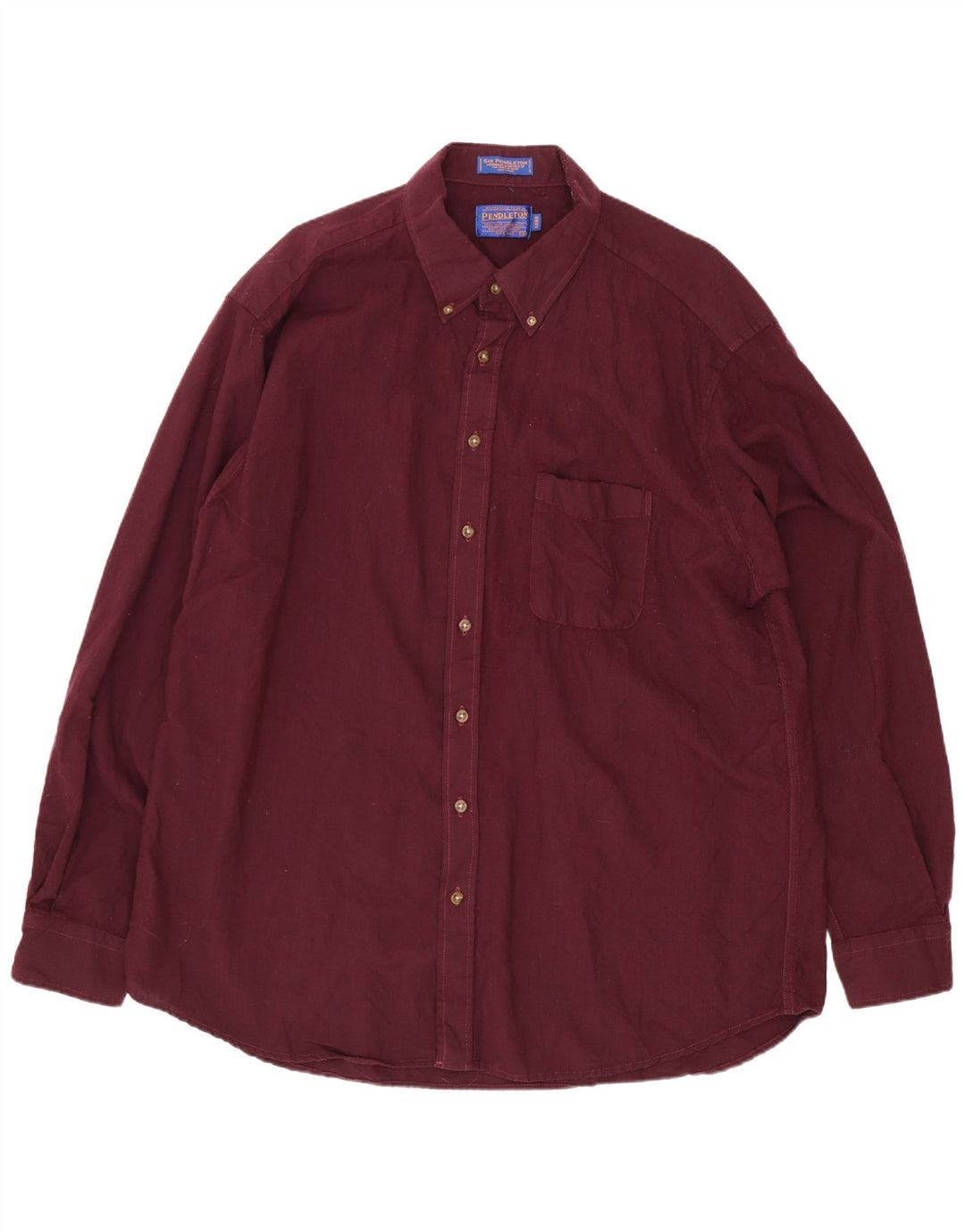 Cămașă lungă pentru bărbați Pendleton Cămașă de flanel 2XL Lână Bordeaux