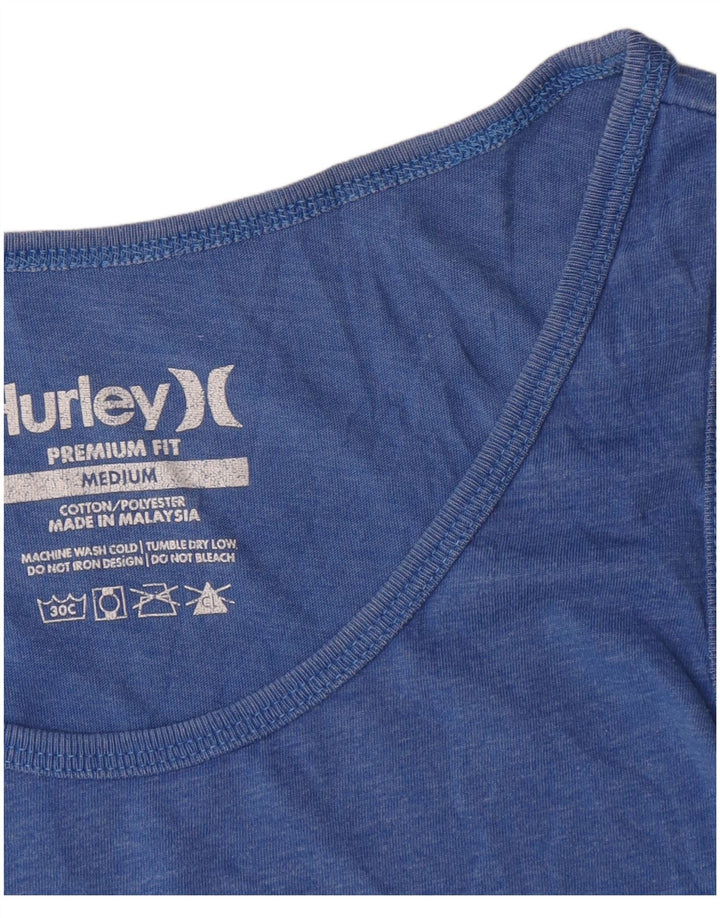 Bluză cu vestă grafică Hurley Premium Fit, bumbac albastru mediu