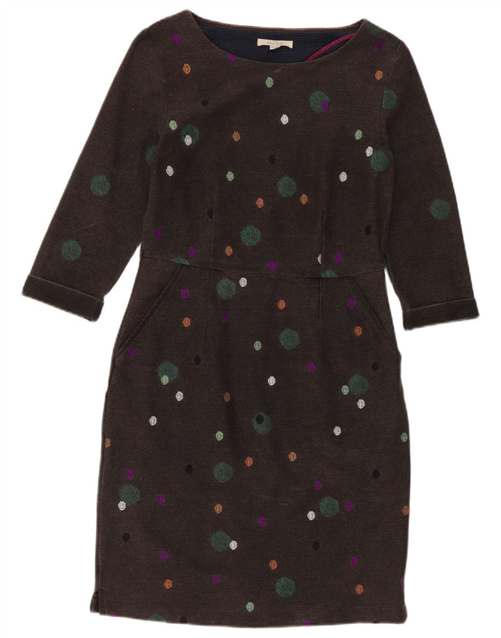 White Stuff Rochie de damă cu mâneci 3/4 UK 10 Small Grey Spotted