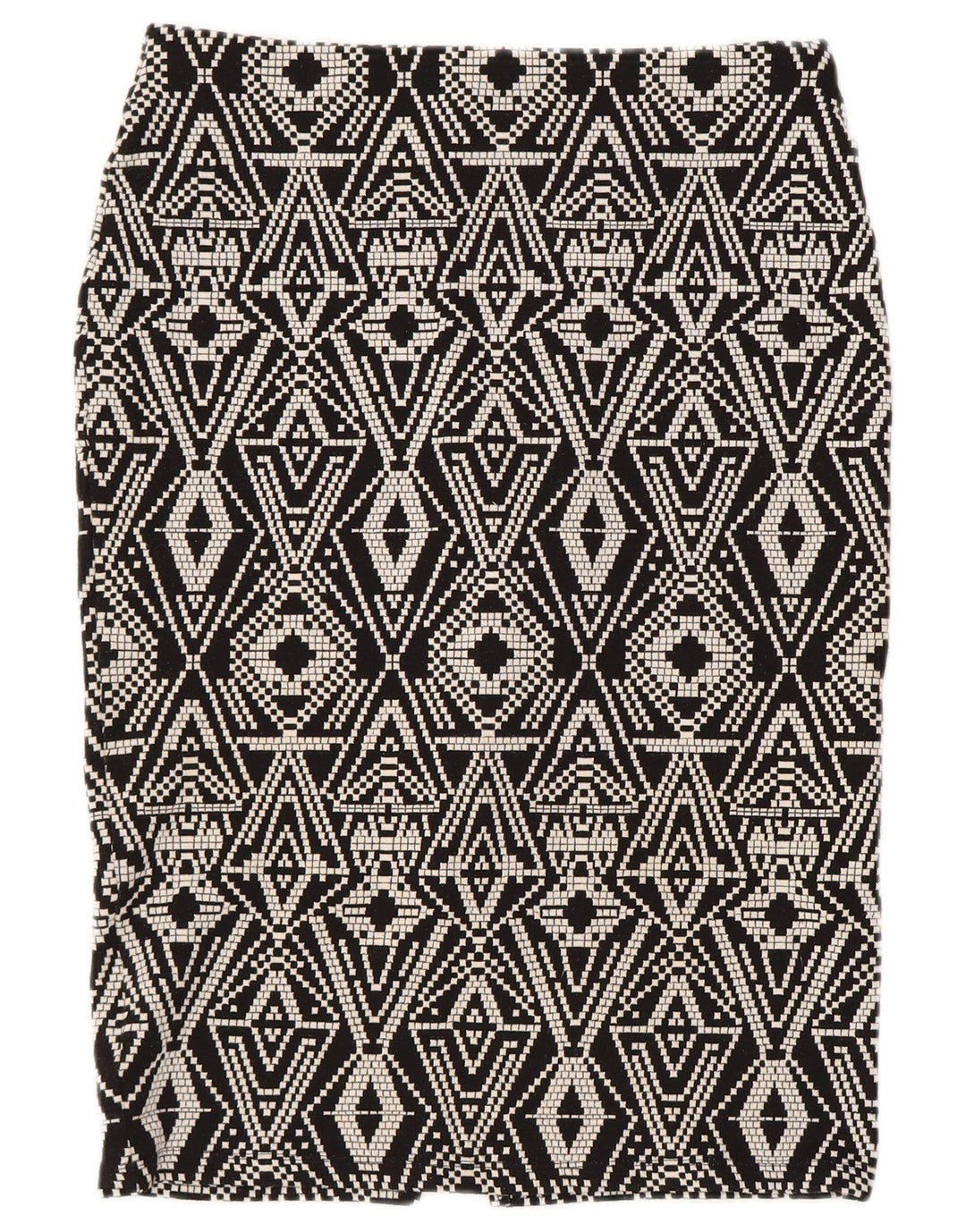 Fusta creion pentru femei Marks & Spencer UK 12 Medium W30 Negru Geometric