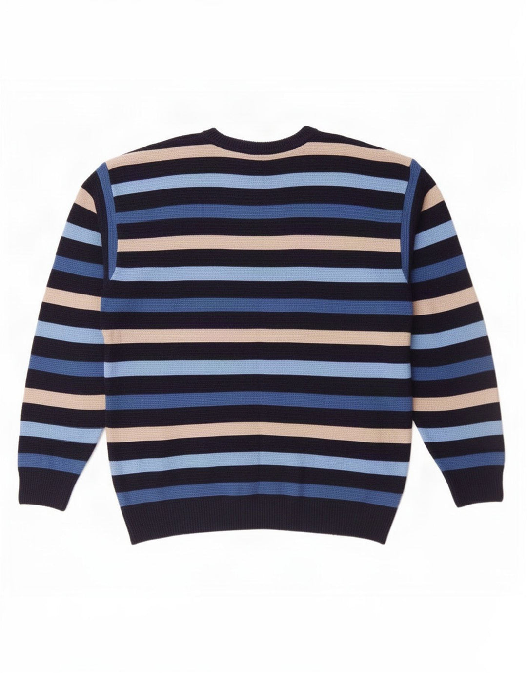 Pulover Lacoste pentru băieți, cu gât crew, 11-12 ani, cu dungi multicolore