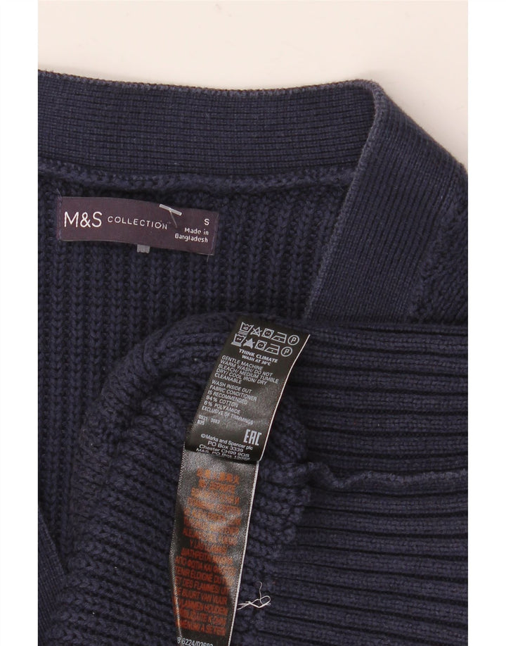Pulover cardigan supradimensionat pentru femei Marks & Spencer UK 10 Mic bleumarin