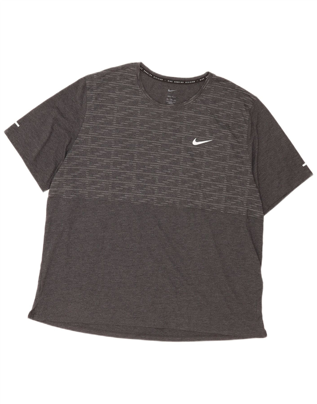 Tricou Nike Dri Fit pentru bărbați Top 2XL Gri Poliester Geometric