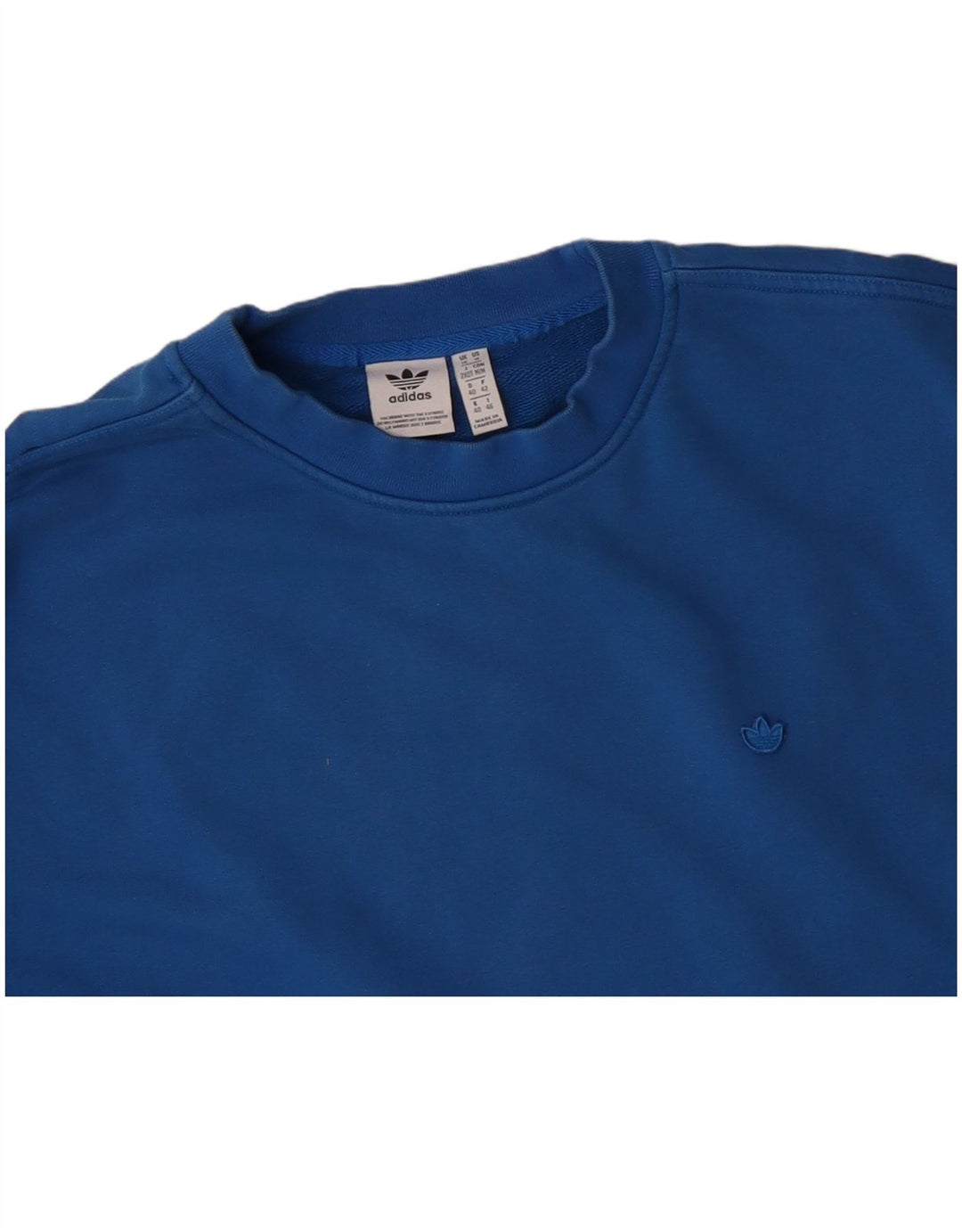 Pulover supradimensionat pentru femei ADIDAS UK 14 Bumbac albastru mare