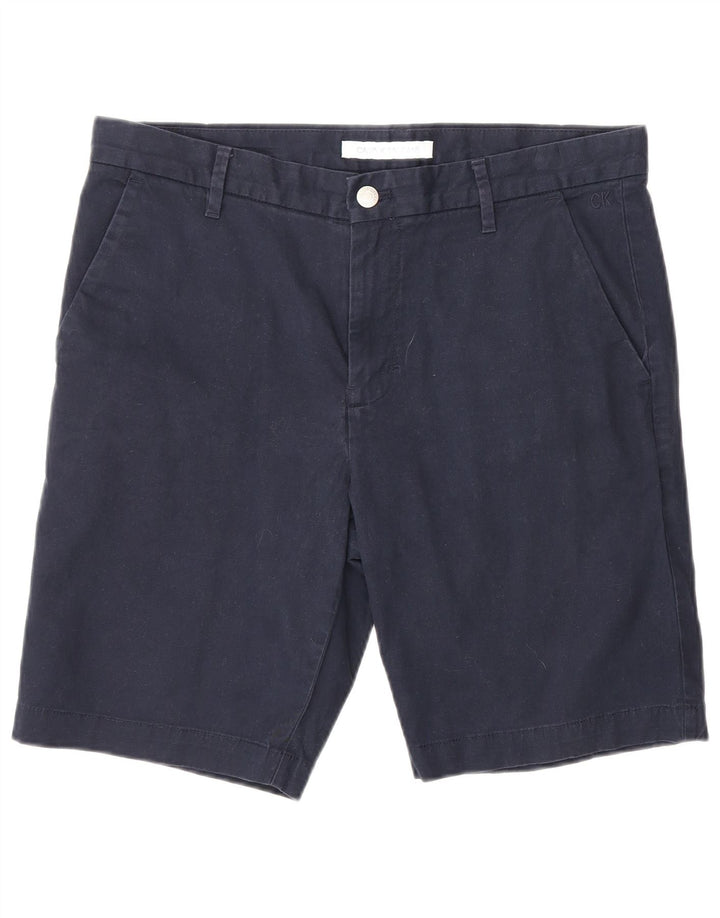 Pantaloni scurți chino pentru bărbați Calvin Klein W32, bumbac albastru bleumarin mediu