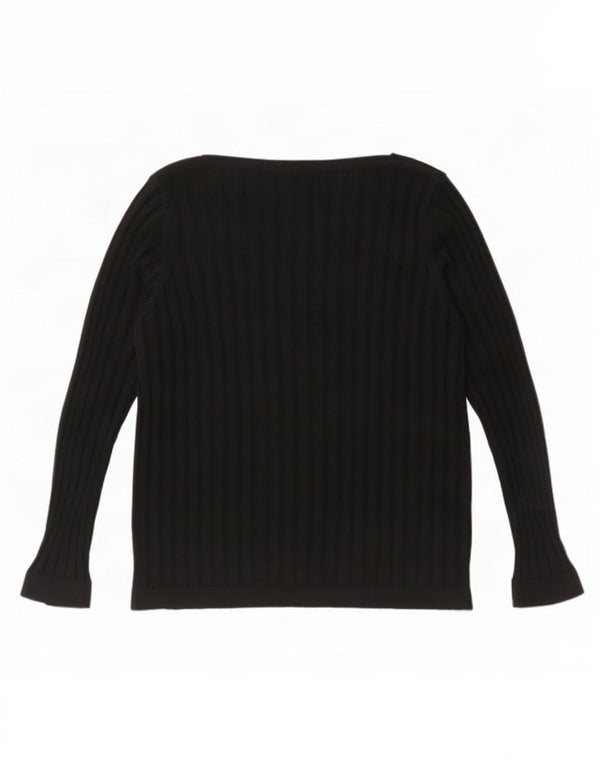 Marks & Spencer Pulover pentru femei Per Una cu gât de barcă UK 14 Large Black