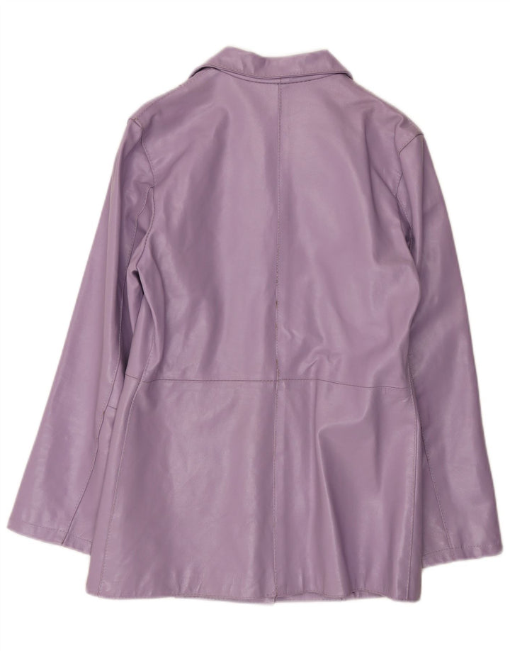 Jachetă de piele vintage pentru femei UK 14 mare violet