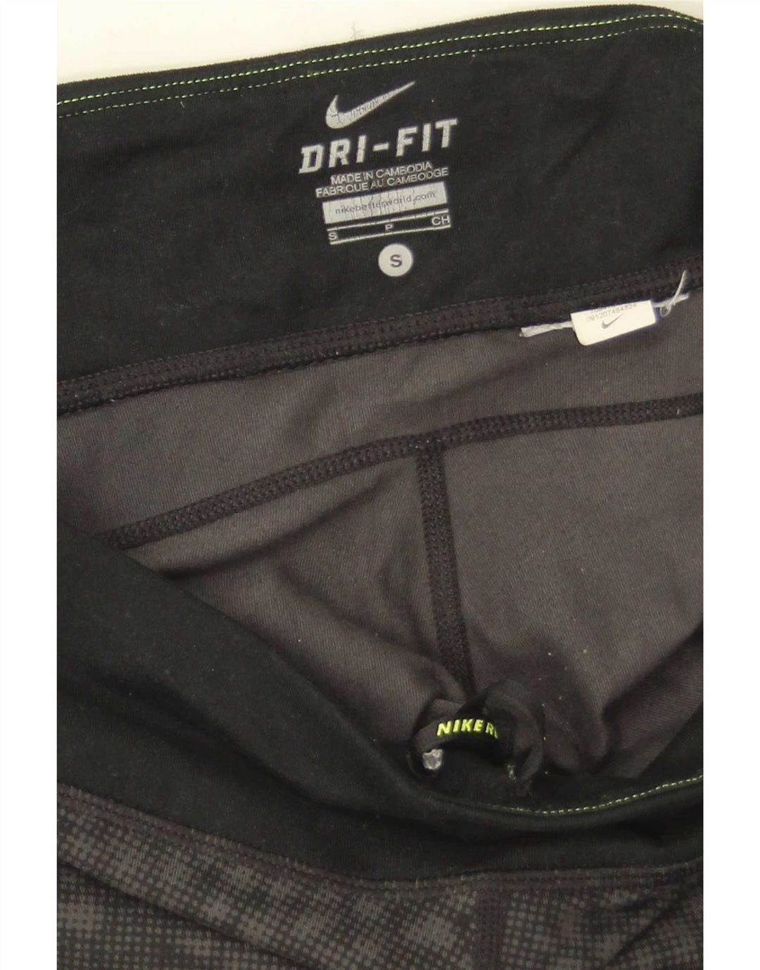 Leggings Nike Dri Fit pentru femei UK 10 Small Black Geometric