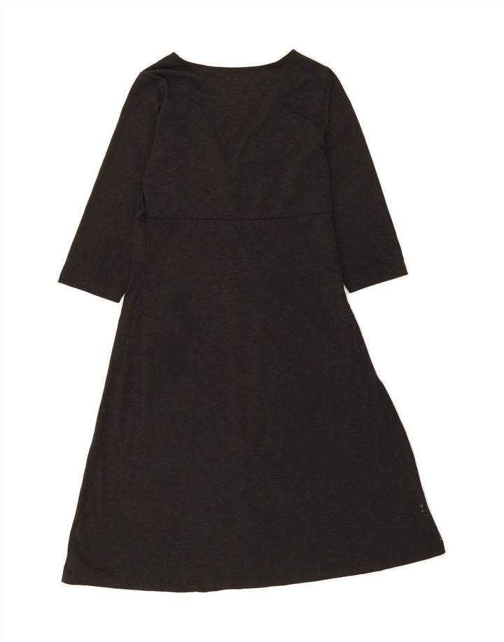EDDIE BAUER Womens 3/4 Sleeve A-Line Dress UK 10 Small Black Polyester Vintage Eddie Bauer and Second-Hand Eddie Bauer from Messina Hembry 