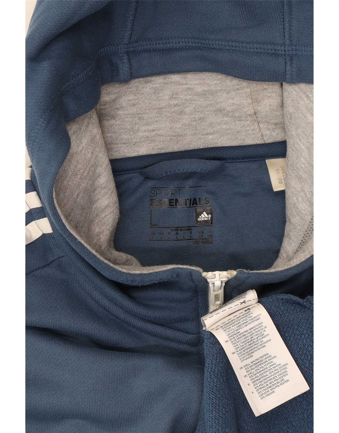 Pulover Adidas Climalite pentru bărbați, cu fermoar, poliester, albastru mare