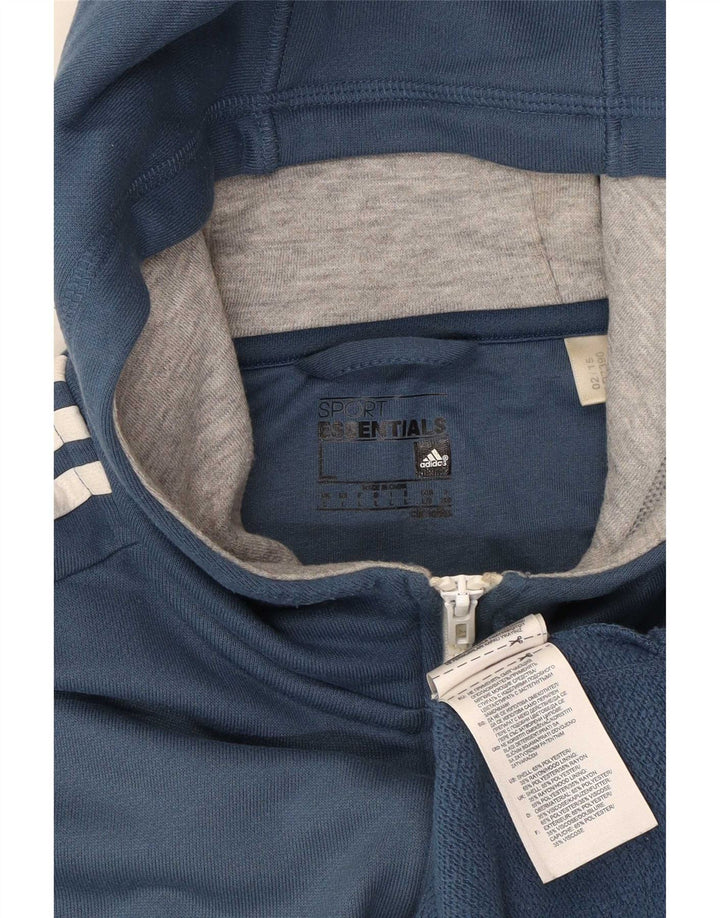 Pulover Adidas Climalite pentru bărbați, cu fermoar, poliester, albastru mare