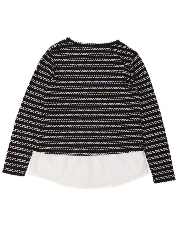 CALVIN KLEIN Top pentru femei cu mânecă lungă UK 12 Medium Black Dunge