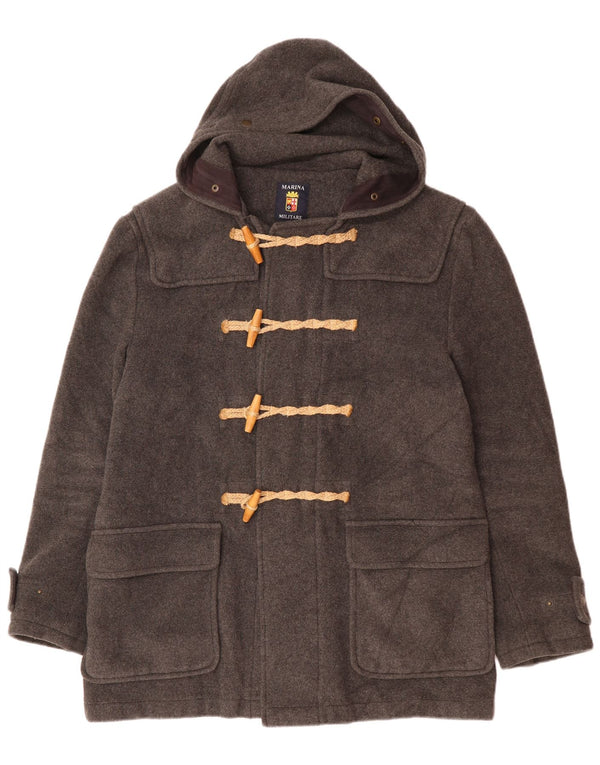 Jachetă duffle cu glugă pentru bărbați Marina Militare UK 44 2XL Lână gri