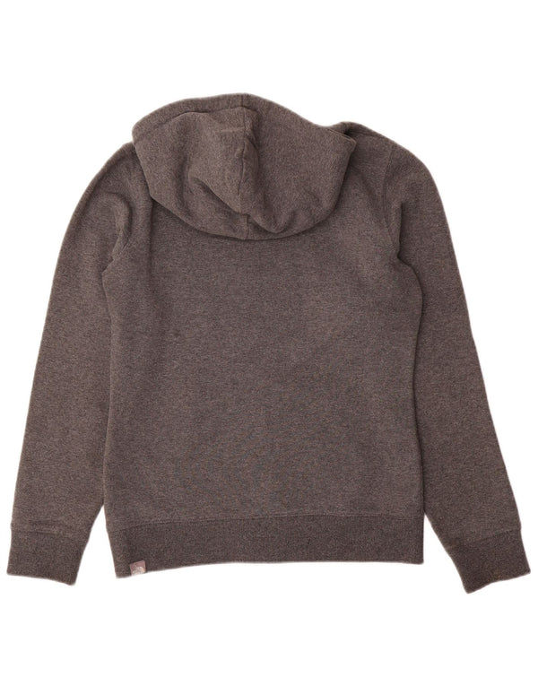 Pulover cu capota The North Face pentru femei cu grafică UK 10 Small Grey Flecked Bumbac