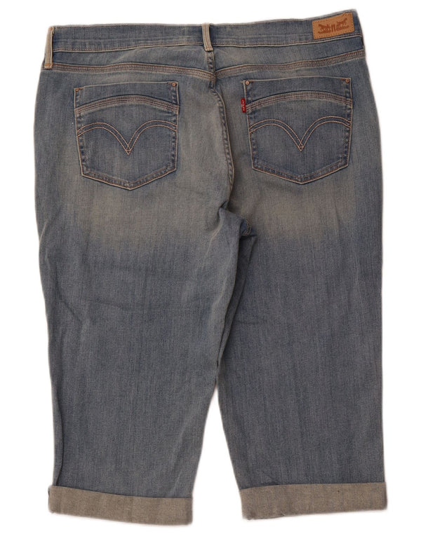 Blugi Capri cu talie înaltă Levi's pentru femei US 16 2XL W33 L18 albastru bumbac