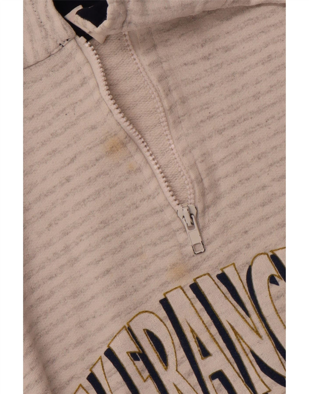 MAGIC Hanorac cu grafic San Francisco pentru bărbați. Pulover mare, gri cu dungi