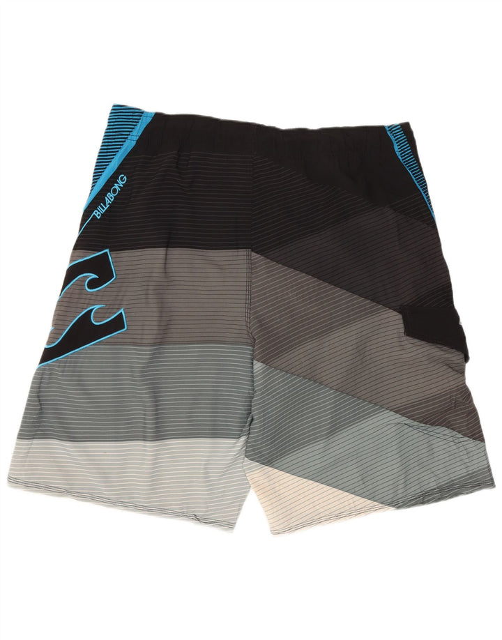 Pantaloni scurți de înot grafic pentru bărbați Billabong, poliester geometric negru mediu