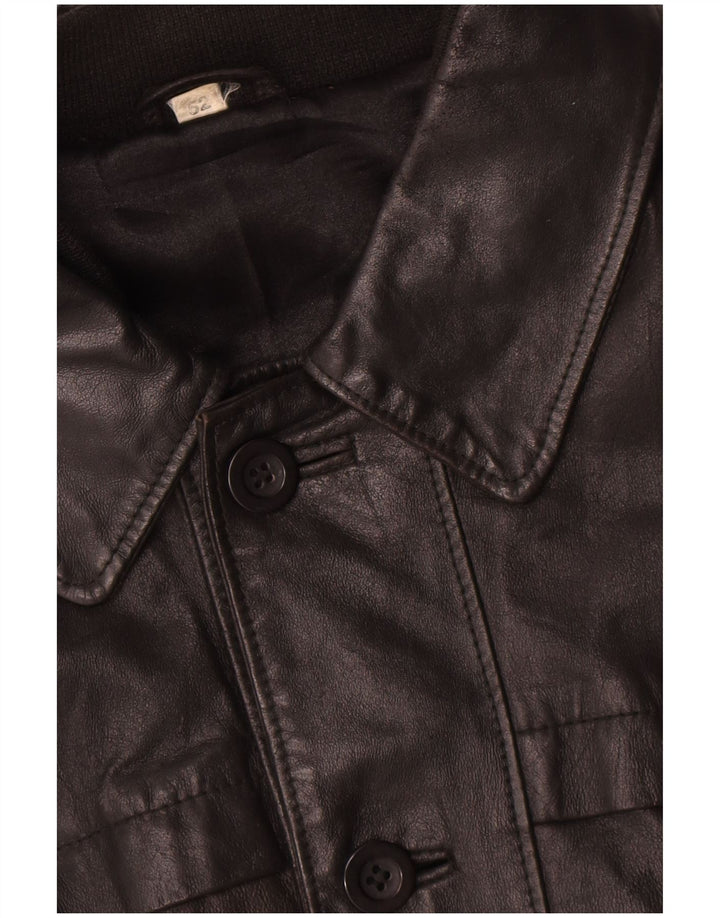 Geacă din piele vintage pentru bărbați IT 52 XL din piele neagră