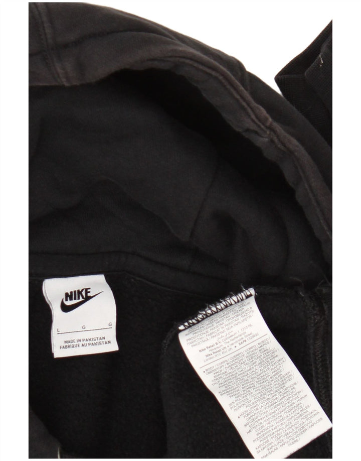 Pulover Nike pentru bărbați, bumbac mare, negru