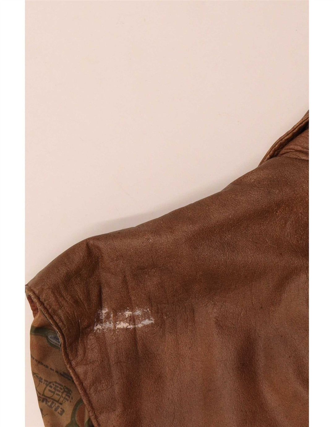 Gilet din piele vintage pentru bărbați UK 40 Large Brown