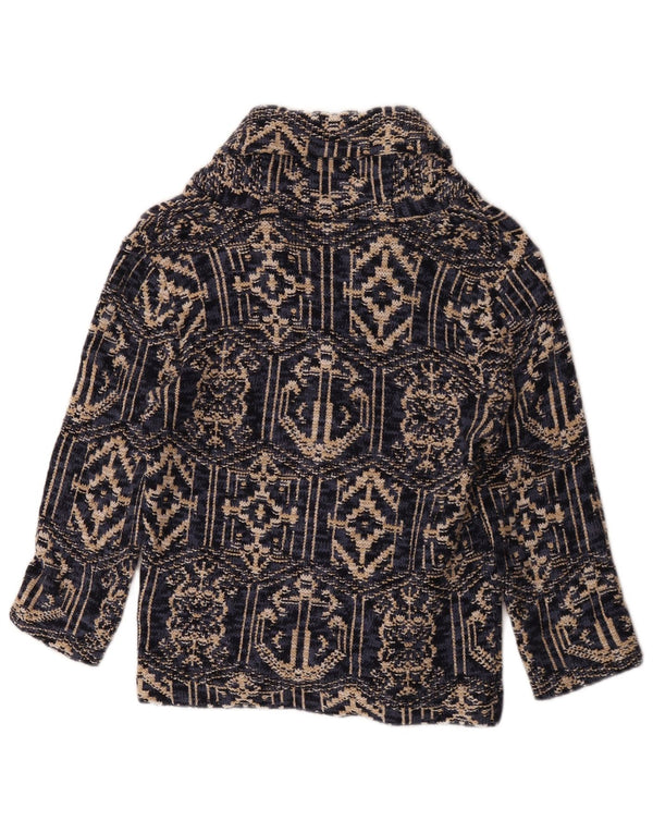 Pulover cardigan cu model abstract pentru femei Ralph Lauren UK 8 Mic bleumarin