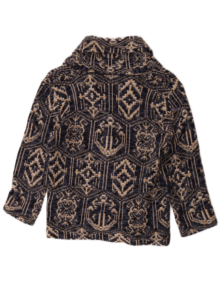 Pulover cardigan cu model abstract pentru femei Ralph Lauren UK 8 Mic bleumarin
