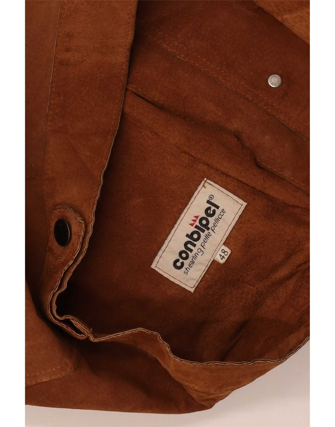 Jachetă Bomber de piele intoarsa pentru barbati Conbipel IT 48 Medium Brown Leather Classic