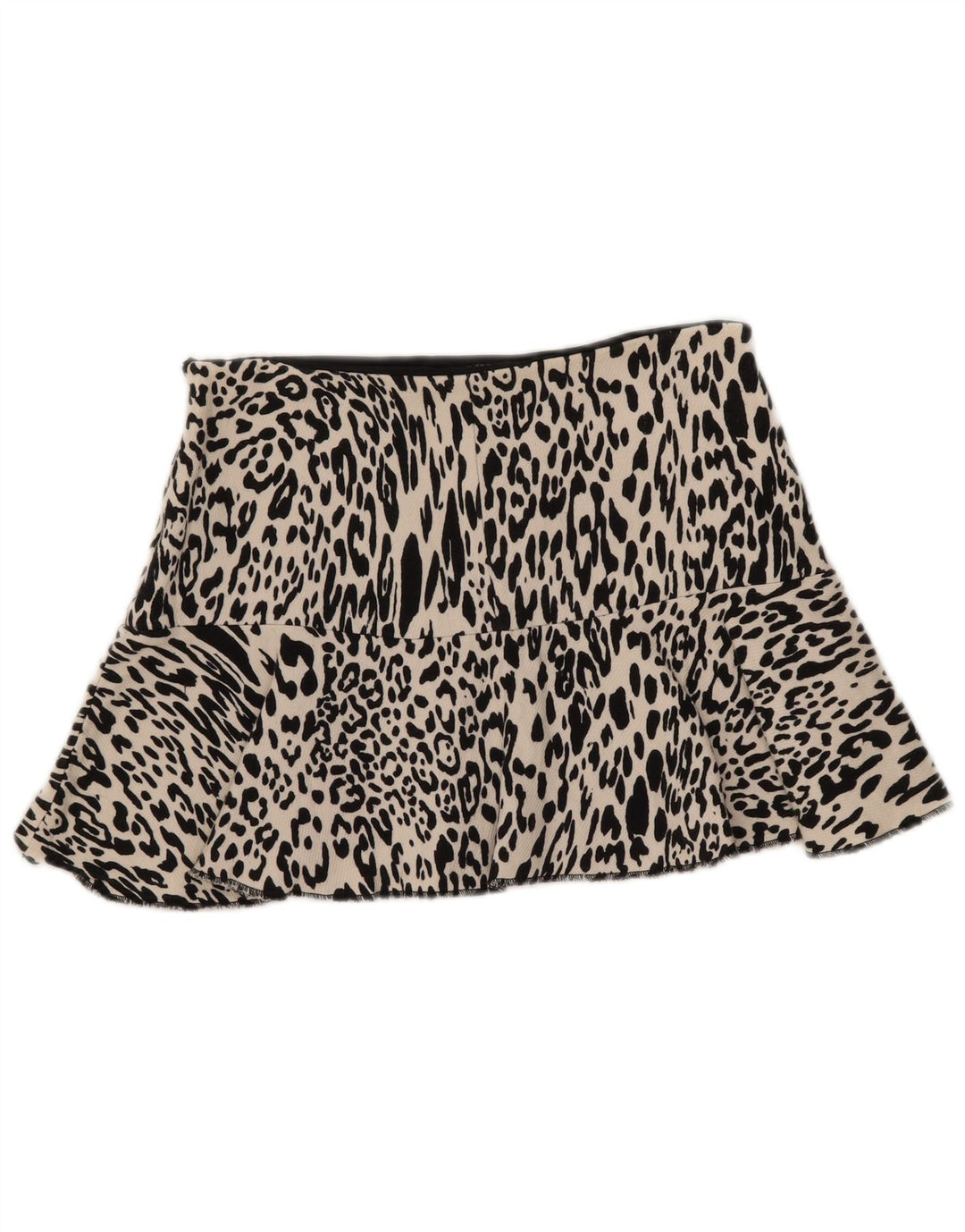 Fustă Mini pentru Damă Zara Medium W28 Alb Imprimat Animal