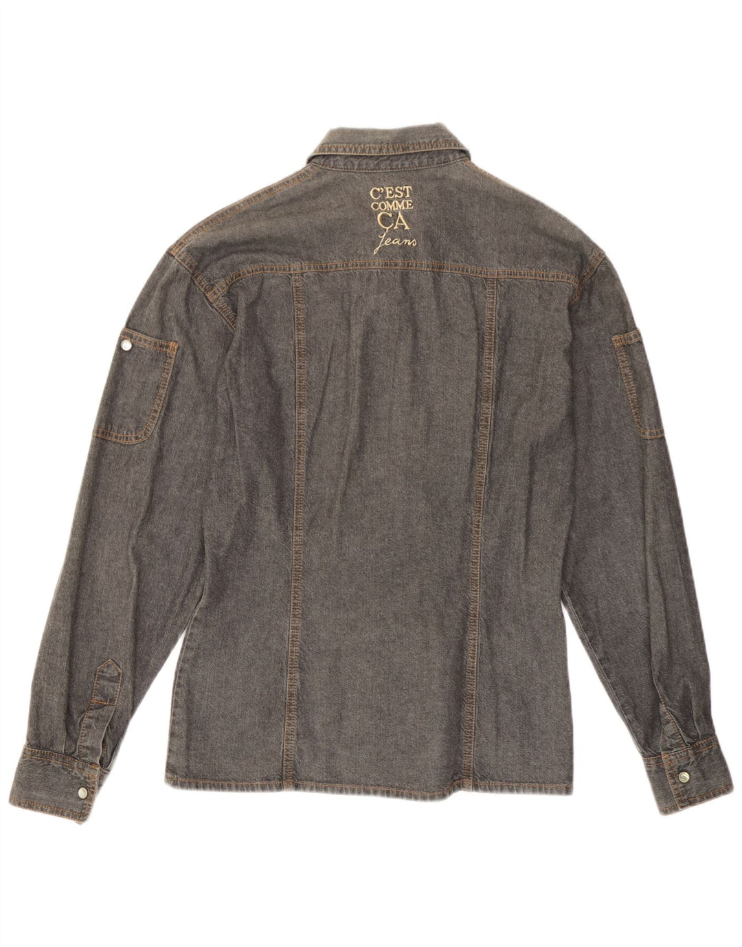 Cămașă din denim pentru femei C'EST COMMECA UK 16 Large Gri