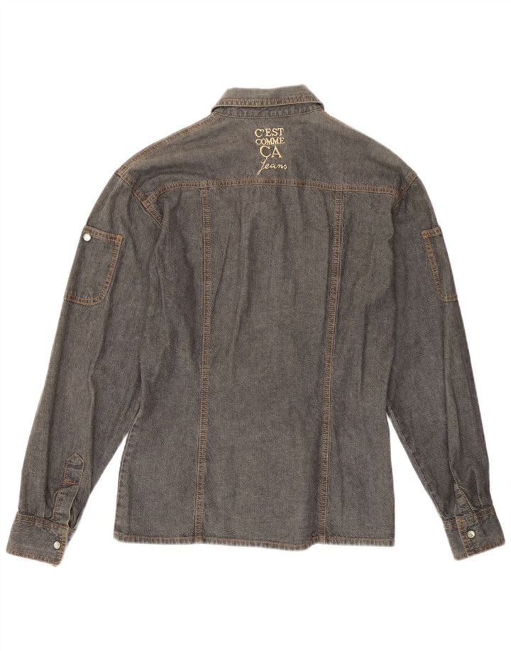 Cămașă din denim pentru femei C'EST COMMECA UK 16 Large Gri