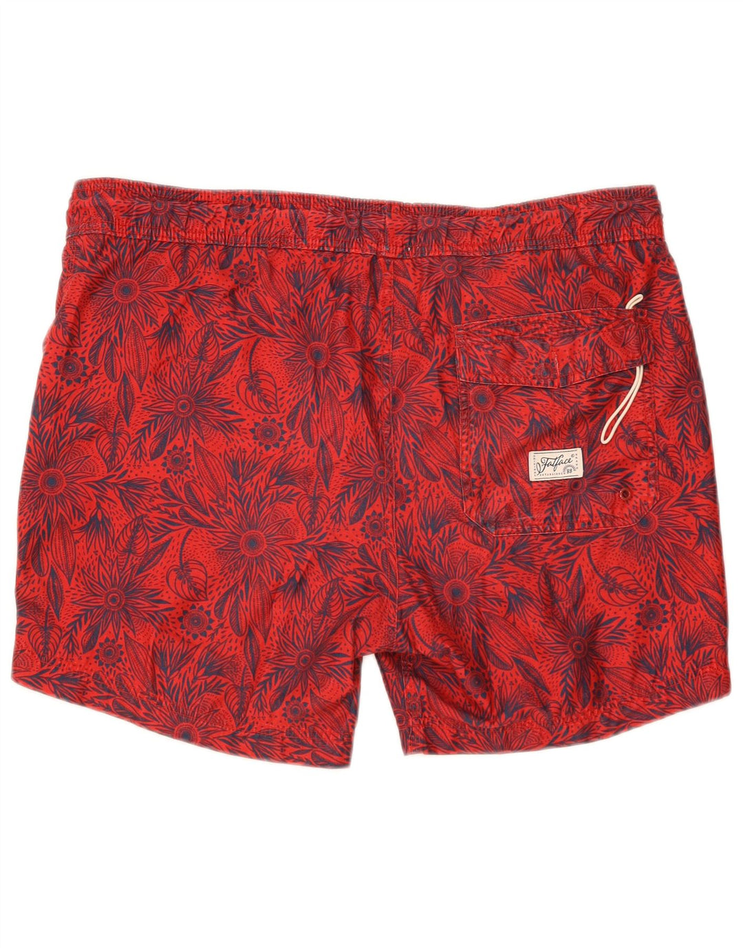 FAT FACE Pantaloni scurți de înot pentru bărbați, mari, roșii, florale