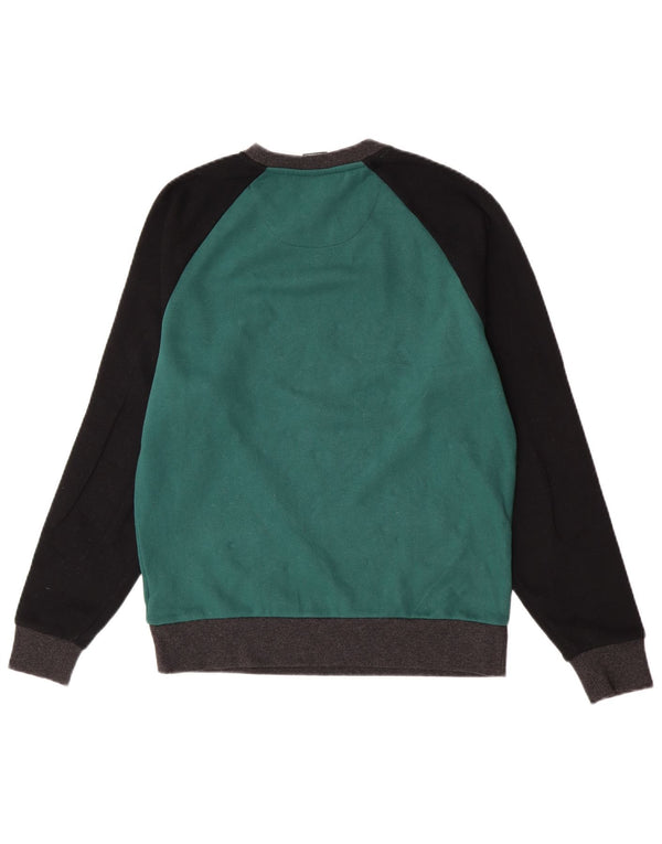 Pulover cu grafic pentru femei Dkny UK 14 Bumbac color bloc verde mediu