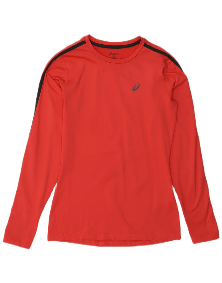 Top femei Asics cu mânecă lungă UK 6 XS roz poliester color bloc