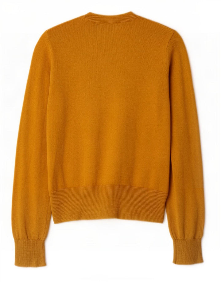Pulover pentru femei Zara Crop Crew Gate UK 10 Poliester galben mic