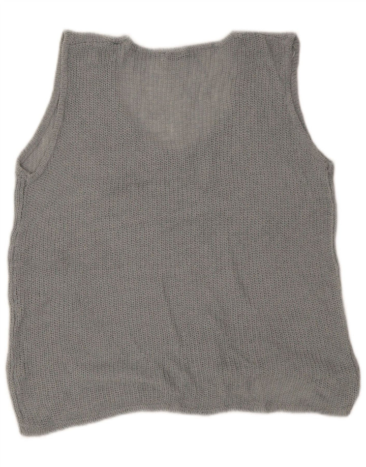 Vesta supradimensionată Zara pentru femei UK 14 Medium Gri Acrilic