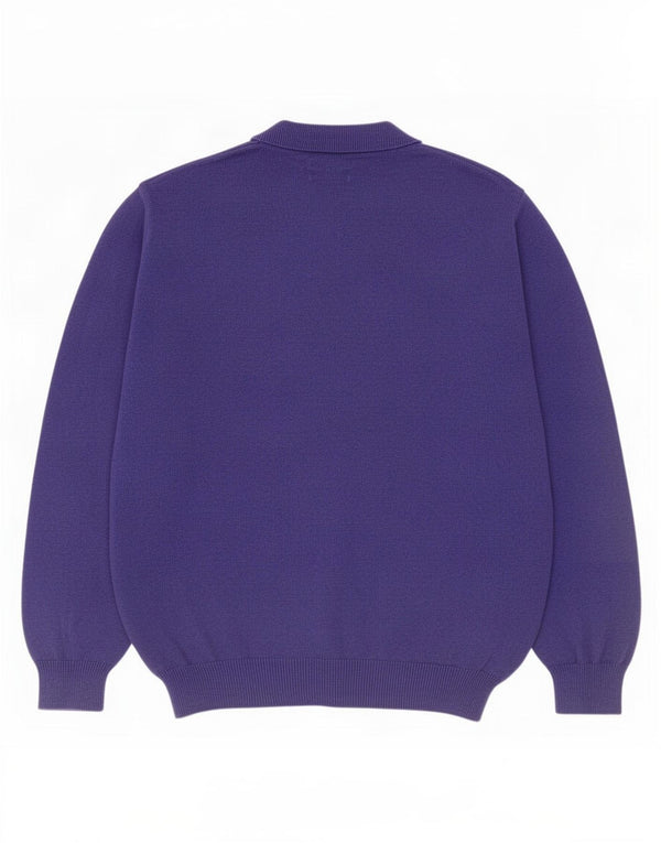 Marks & Spencer Mens Crew Neck Jumper Sweater XL Purple Cotton