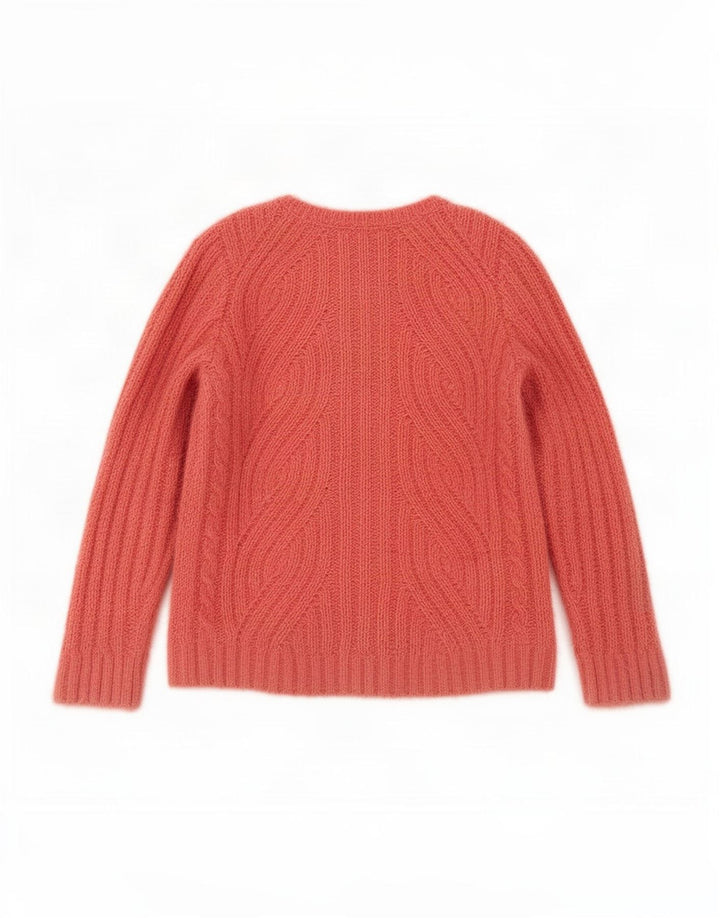 Pulover pentru femei Marks & Spencer cu decolteu în V UK 12 Poliester roz mediu