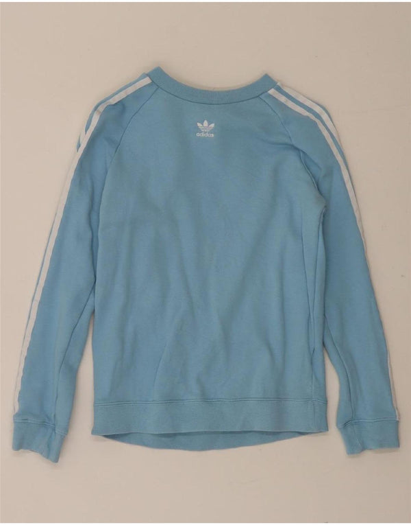 Pulover adidas pentru femei UK 8 mic albastru bumbac sport