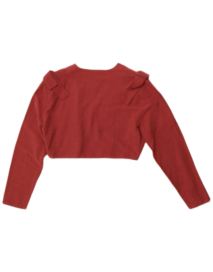 VINTAGE Crop Top Femei EU 38/40 Viscoză Roz Mediu