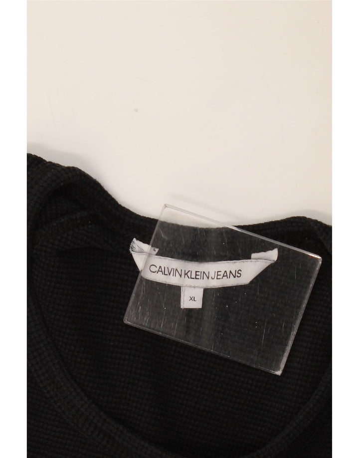 CALVIN KLEIN JEANS Top pentru bărbați cu mânecă lungă XL negru