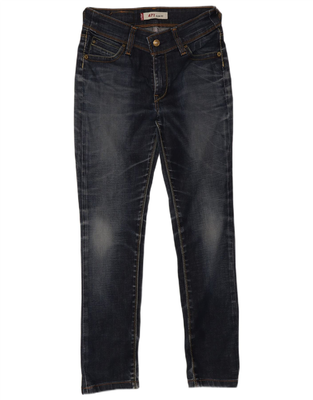 Blugi Levi's 471 Slim pentru femei W26 L34 Bumbac albastru