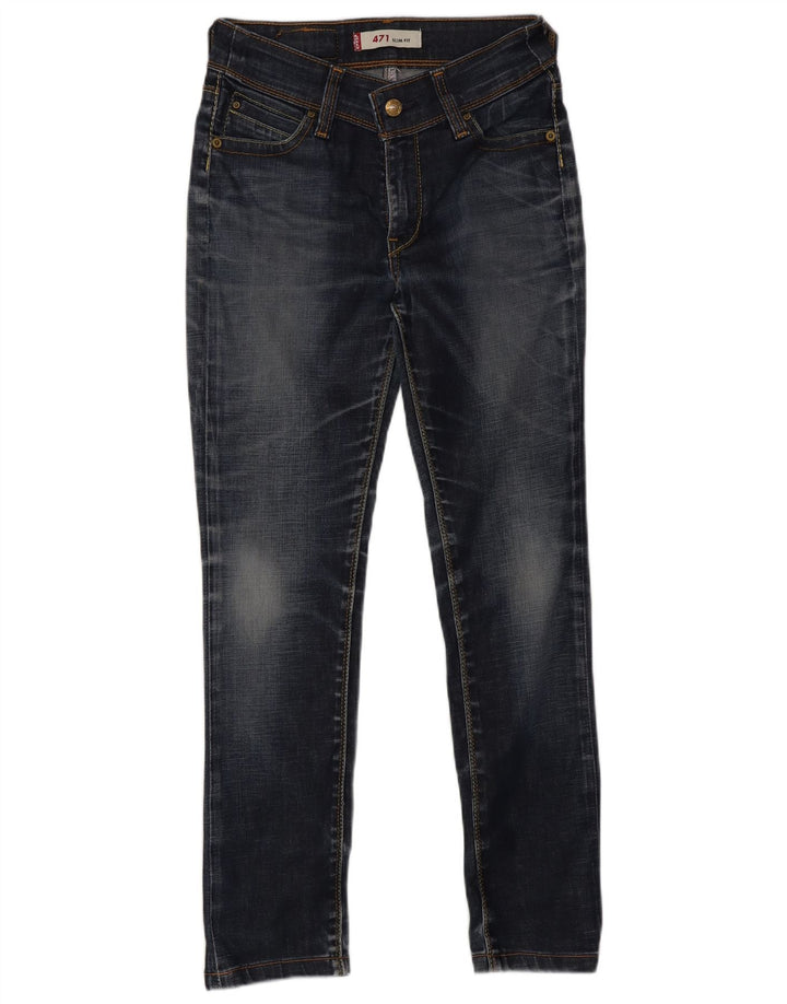 Blugi Levi's 471 Slim pentru femei W26 L34 Bumbac albastru