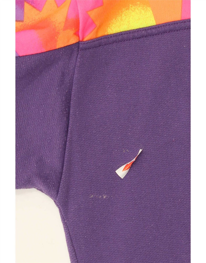 Hanorac vintage pentru bărbați, cu fermoar, cu gât, pulover, violet mediu, geometric
