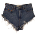 TOPSHOP Pantaloni scurți Kiri Denim pentru femei UK 10 Small W28 Poliester albastru