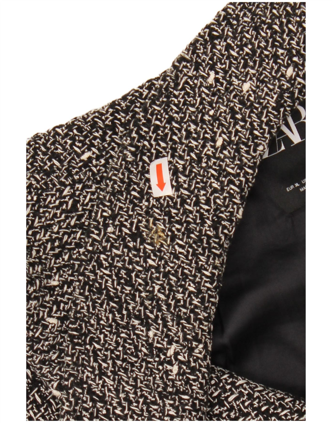 Jachetă ZARA pentru femei, supradimensionată, cu piesă scurtă, UK 18 XL, neagră